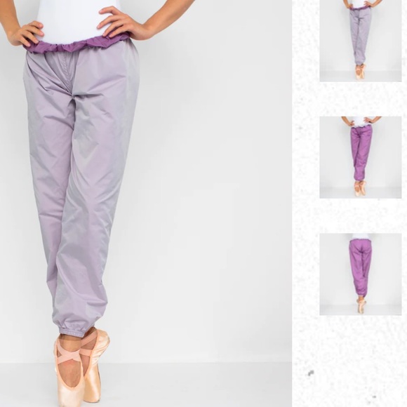 parachute pants reversible color cloud/plum by bullet pointe size L -fits M too - Picture 2 of 4
